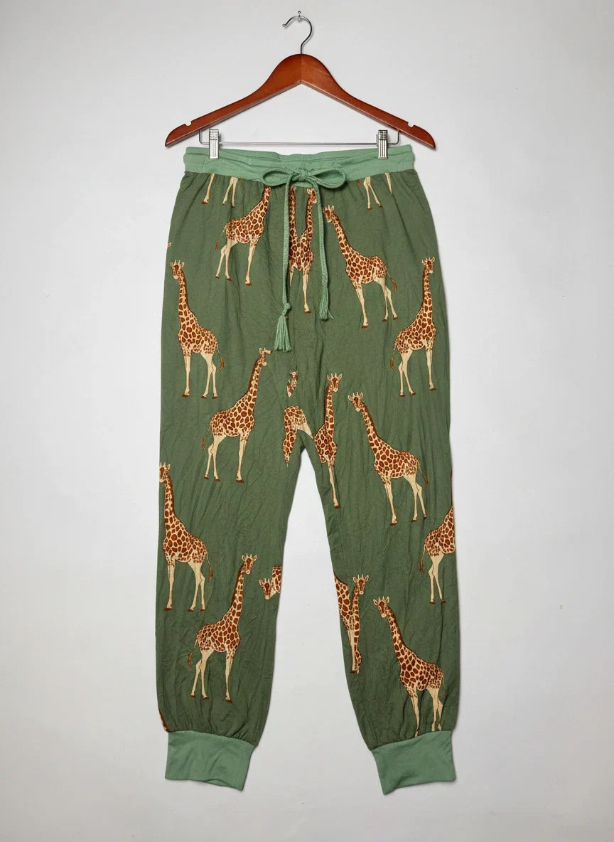 Preloved Premium Womens Summer Trousers by CHELSEA PEERS, GREEN MULTI Polyester for Womens - OTS Thrift Shop Islamabad Pakistan