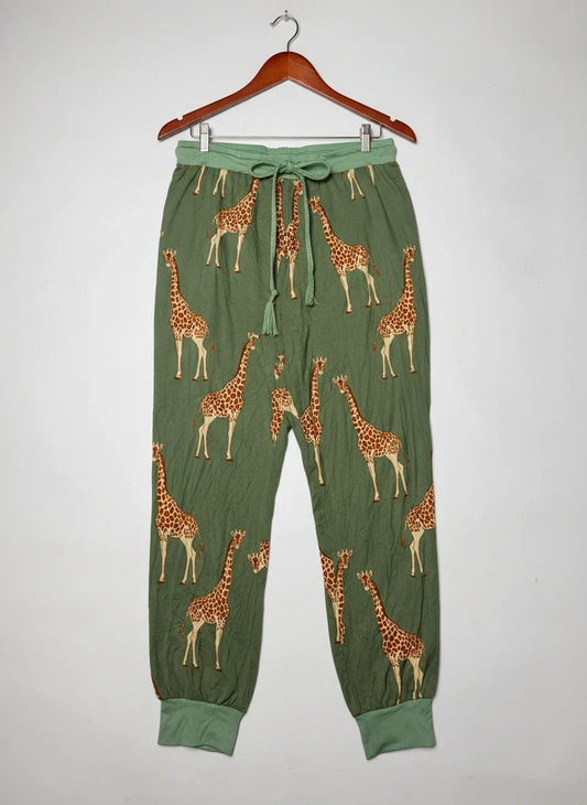 Preloved Premium Womens Summer Trousers by CHELSEA PEERS, GREEN MULTI Polyester for Womens - OTS Thrift Shop Islamabad Pakistan
