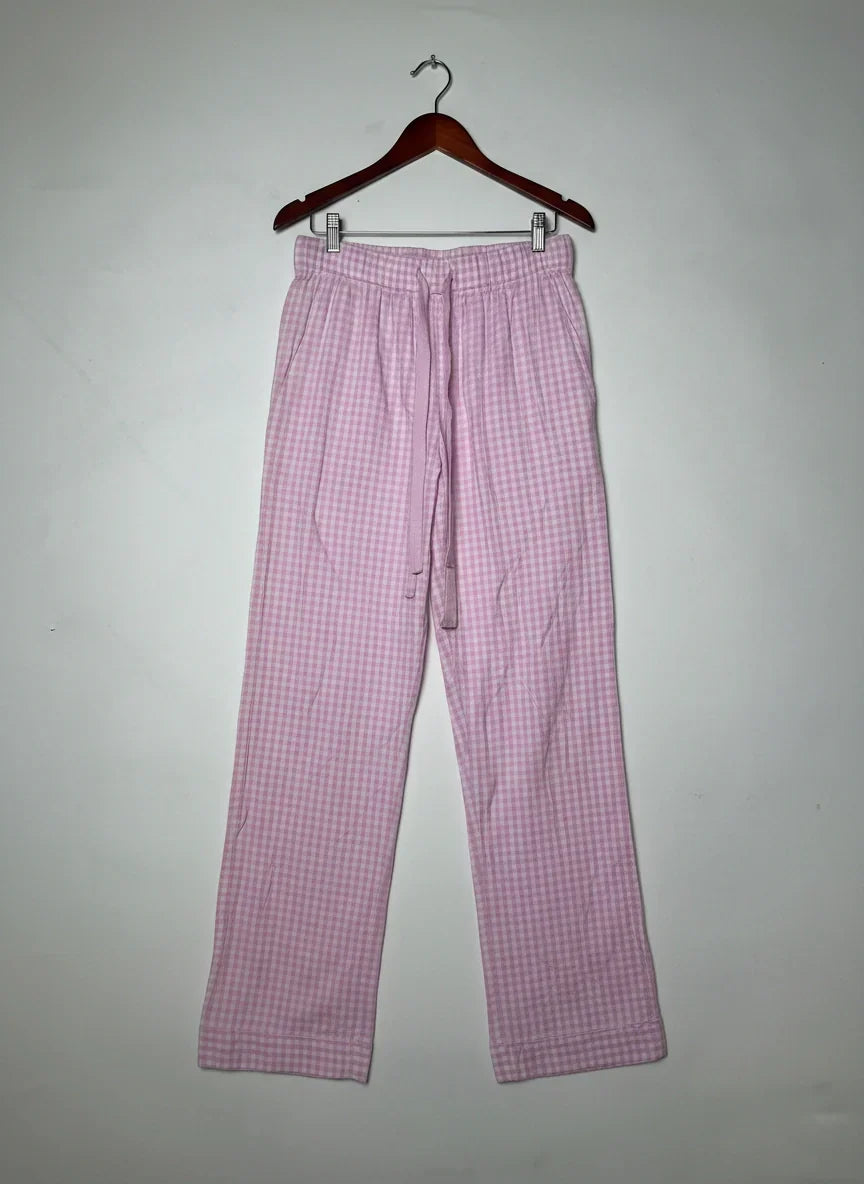 Secondhand Branded Womens Summer Trousers by LOVE TO LOUNGE, PINK Cotton fabric, Premium condition, for Womens - Online Thrift Shop Islamabad Pakistan