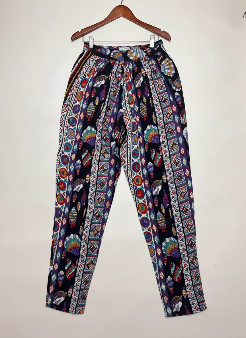 Shop Premium Womens Summer Trousers by FRANCINE BROWNER | Preloved Branded Clothes | Multi Cotton | Womens | OTS Thrift Store Peshawar Pakistan