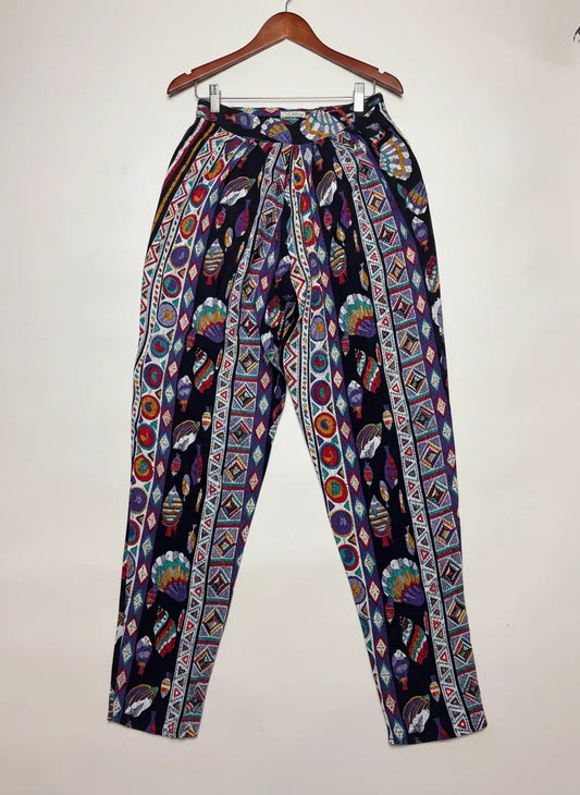 Shop Premium Womens Summer Trousers by FRANCINE BROWNER | Preloved Branded Clothes | Multi Cotton | Womens | OTS Thrift Store Peshawar Pakistan