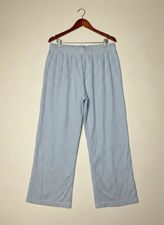 Womens Summer Trousers | Marks & Spencer | Preloved Branded | Blue Cotton | Excellent | OTS Thrift Store Karachi Pakistan