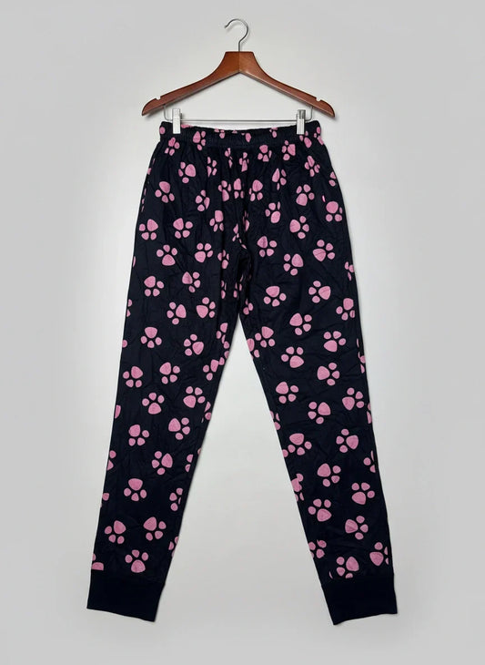 Preloved Premium Womens Summer Trousers by Cut Label, BLACK AND PINK Polyester for Womens - OTS Thrift Shop Peshawar Pakistan