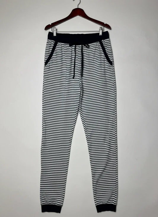 Secondhand Branded Womens Summer Trousers by LOVE TO LOUNGE, WHITE AND GRAY Polyester fabric, Premium condition, for Womens - Online Thrift Shop Lahore Pakistan