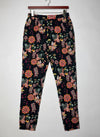Premium Condition Womens Summer Trousers | Preloved Papaya | BLACK MULTI Polyester | Thrift Shop for Womens Peshawar Pakistan | OTS