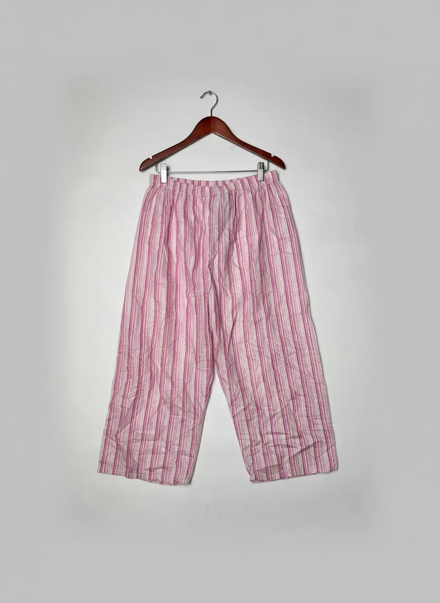 UK Imported secondhand Womens Summer Trousers - Cut Label brand, PINK Cotton, Premium condition, for Womens - Online Thrift Store Islamabad Pakistan