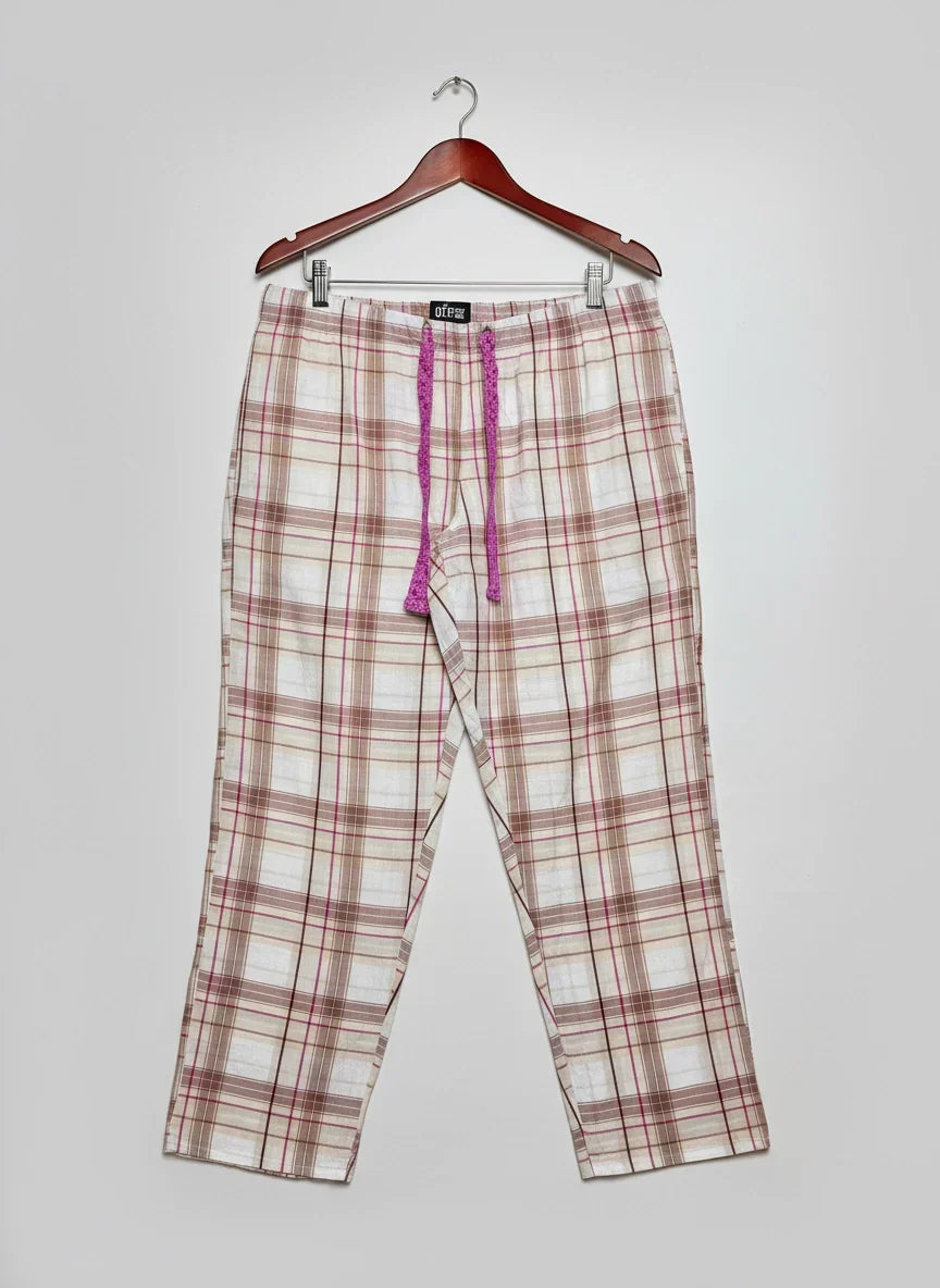 Premium Condition Womens Summer Trousers | Preloved Marks & Spencer | WHITE AND BEIDGE Cotton | Thrift Shop for Womens Islamabad Pakistan | OTS