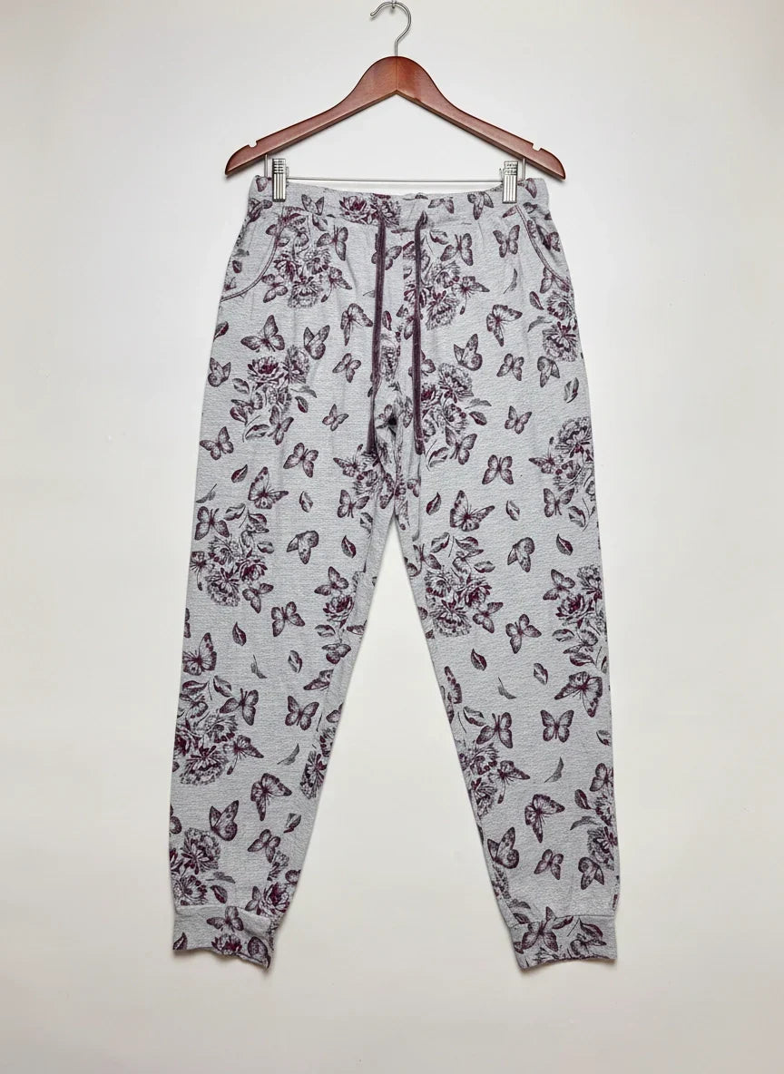 Secondhand Branded Womens Summer Trousers by Marks & Spencer, Grey Polyester fabric, Premium condition, for Womens - Online Thrift Shop Lahore Pakistan