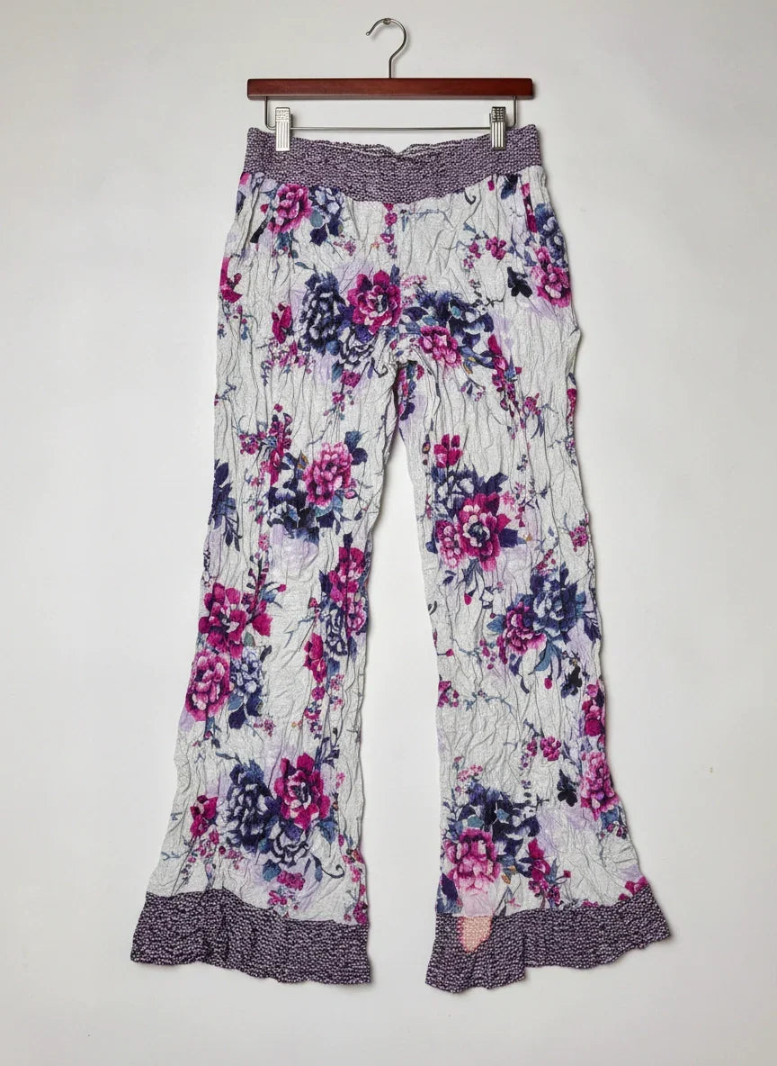 UK Imported secondhand Womens Summer Trousers - Marks & Spencer brand, MULTI Cotton, Good condition, for Womens - Online Thrift Store Lahore Pakistan