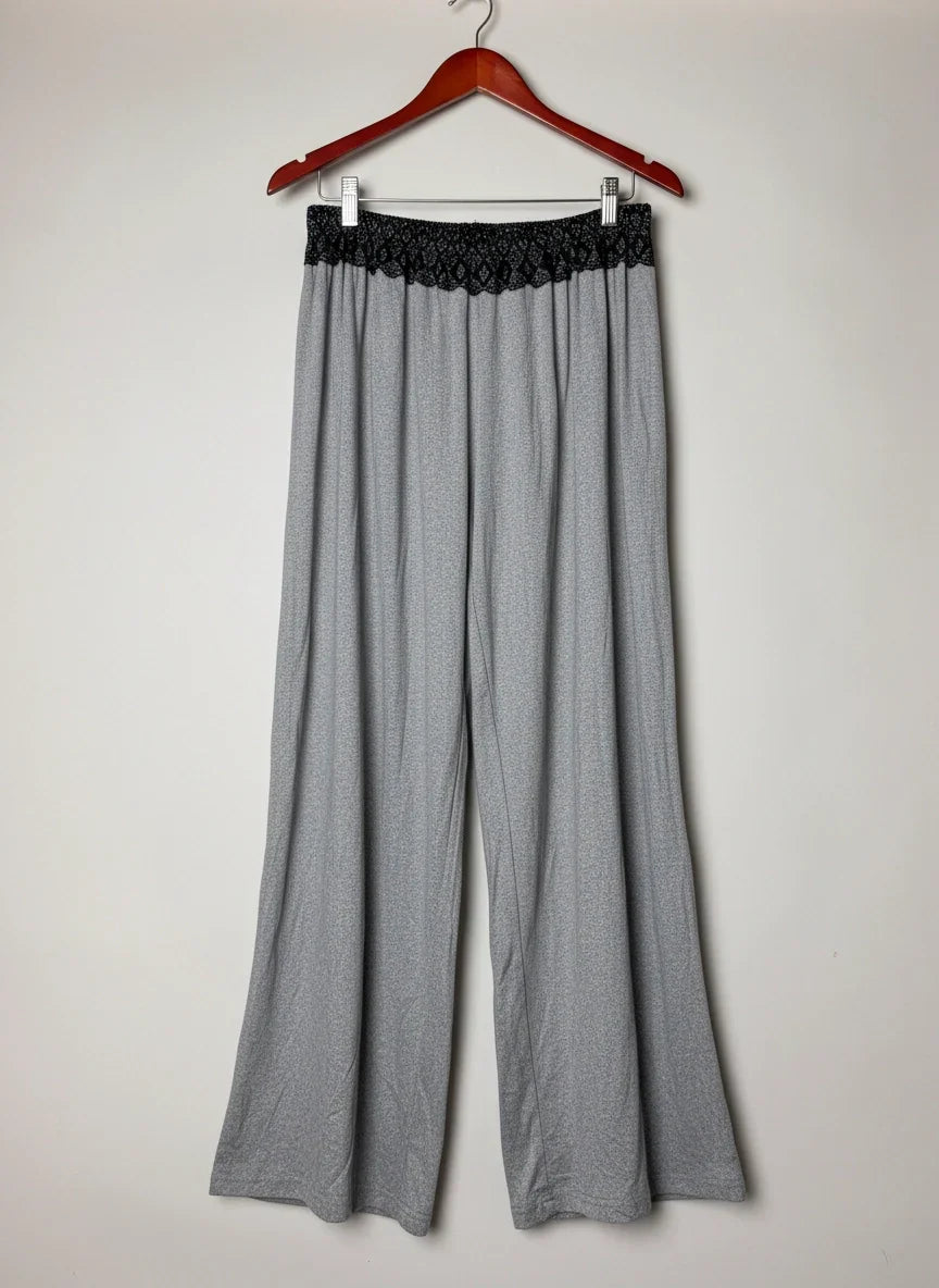 Womens Summer Trousers | Cut Label | Preloved Branded | Gray Polyester | Excellent | OTS Thrift Store Peshawar Pakistan
