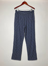 Secondhand Branded Womens Summer Trousers by F&F, WHITE & NAVY BLUE Polyester fabric, Premium condition, for Womens - Online Thrift Shop Islamabad Pakistan