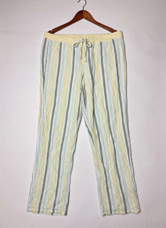 Secondhand Branded Womens Summer Trousers by Marks & Spencer, LIME Cotton fabric, Premium condition, for Womens - Online Thrift Shop Karachi Pakistan