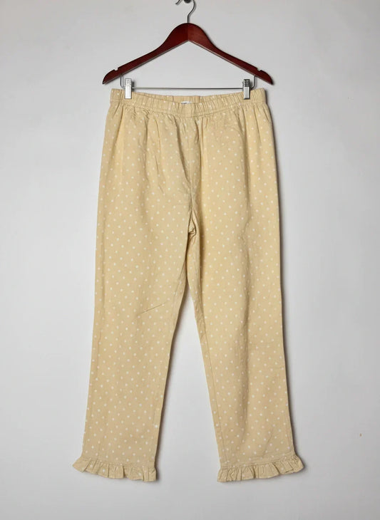 Womens Summer Trousers | TU | Preloved Branded | Yellow Cotton | Premium | OTS Thrift Store Karachi Pakistan