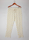 UK Imported secondhand Womens Summer Trousers - Primark brand, WHITE YELLOW Polyester, Premium condition, for Womens - Online Thrift Store Karachi Pakistan