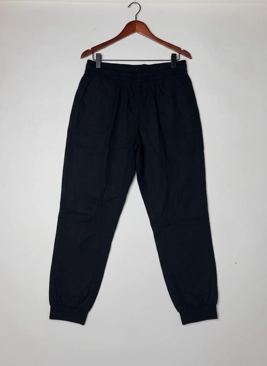 Shop Premium Womens Summer Trousers by hush | Preloved Branded Clothes | black Cotton | Womens | OTS Thrift Store Peshawar Pakistan