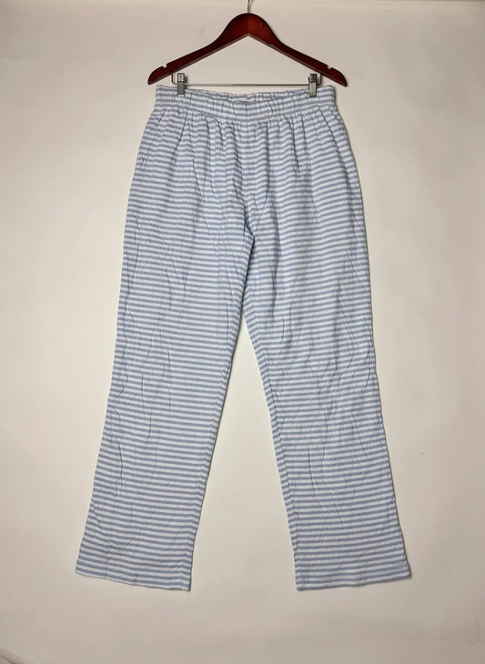 UK Imported secondhand Womens Summer Trousers - F&F brand, BLUE AND WHITE Cotton, Premium condition, for Womens - Online Thrift Store Peshawar Pakistan