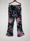 UK Imported secondhand Womens Summer Trousers - Cut Label brand, BLACK MULTI Cotton, Premium condition, for Womens - Online Thrift Store Islamabad Pakistan
