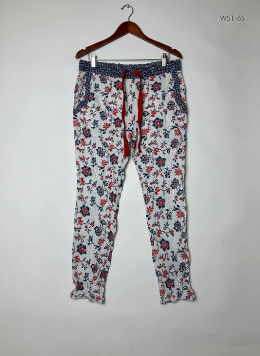 Preloved Good Womens Summer Trousers by LOVE TO LOUNGE, MULTI Cotton for Womens - OTS Thrift Shop Islamabad Pakistan
