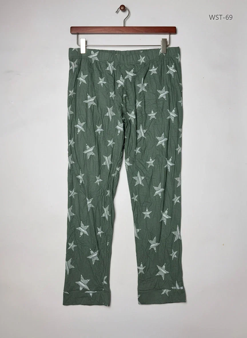 Preloved Premium Womens Summer Trousers by Primark, Green Cotton for Womens - OTS Thrift Shop Peshawar Pakistan