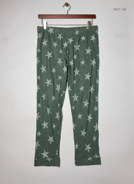 Preloved Premium Womens Summer Trousers by Primark, Green Cotton for Womens - OTS Thrift Shop Peshawar Pakistan