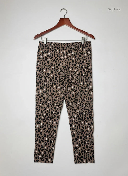 Premium Condition Womens Summer Trousers | Preloved Marks & Spencer | BROWN MULTI Cotton | Thrift Shop for Womens Karachi Pakistan | OTS