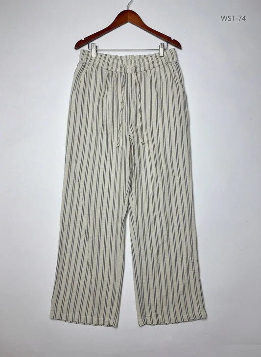 Womens Summer Trousers | New Look | Preloved Branded | Beige Cotton | Premium | OTS Thrift Store Karachi Pakistan