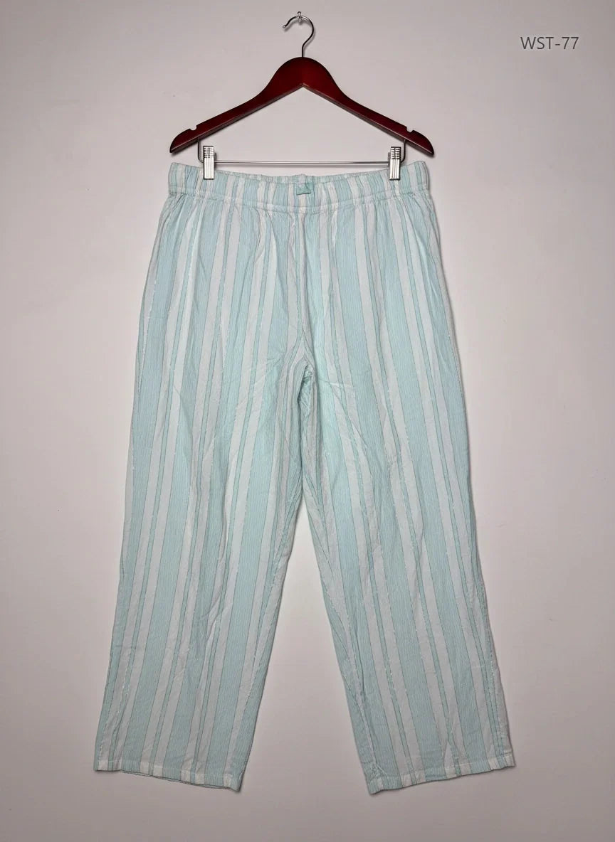 Womens Summer Trousers | George | Preloved Branded | Teal Cotton | Excellent | OTS Thrift Store Peshawar Pakistan