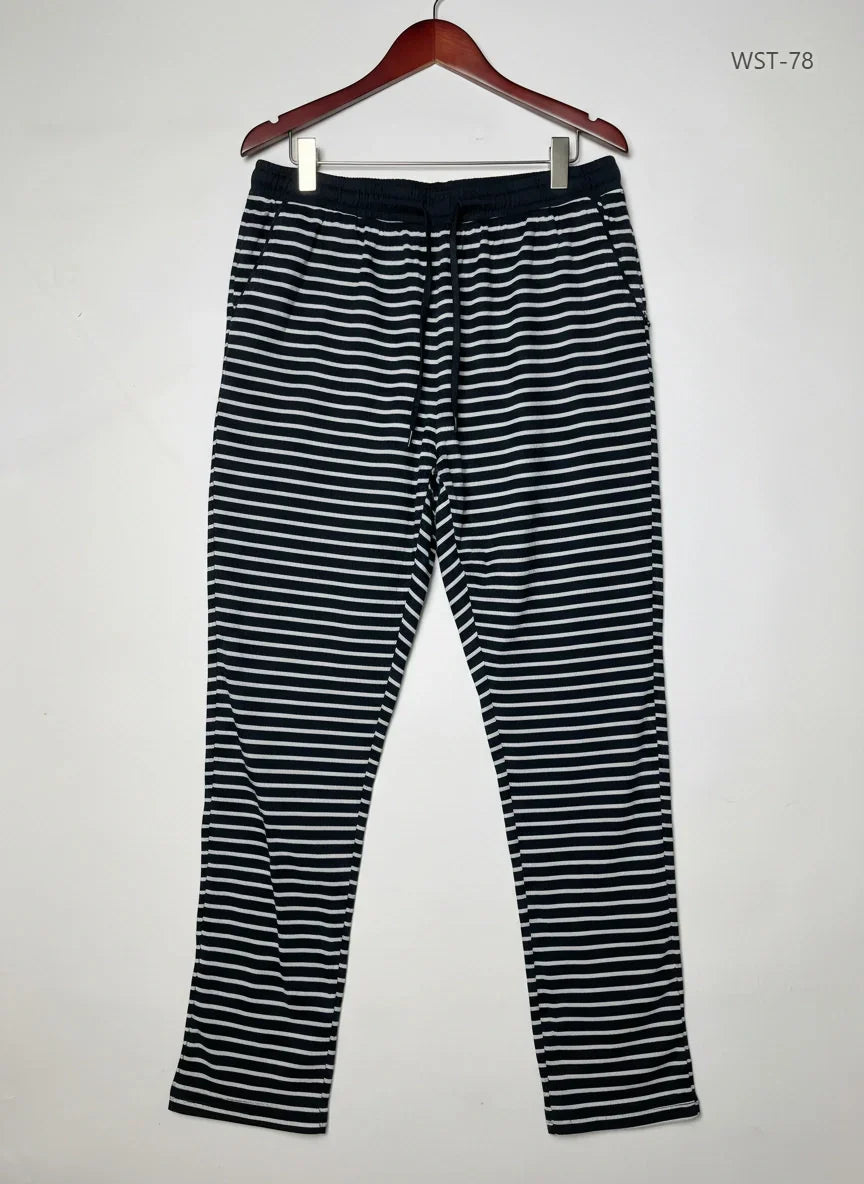 UK Imported secondhand Womens Summer Trousers - LOVE TO LOUNGE brand, Black & White Polyester, Premium condition, for Womens - Online Thrift Store Islamabad Pakistan