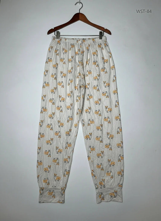 Preloved Premium Womens Summer Trousers by Cut Label, Beige Polyester for Womens - OTS Thrift Shop Lahore Pakistan