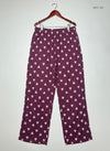 UK Imported secondhand Womens Summer Trousers - F&F brand, Maroon Cotton, Excellent condition, for Womens - Online Thrift Store Karachi Pakistan