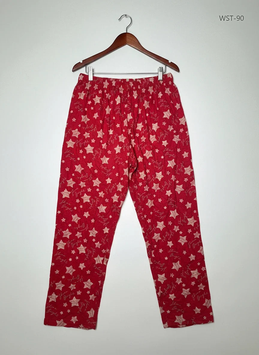Premium Condition Womens Summer Trousers | Preloved Bonmarché | RED Cotton | Thrift Shop for Womens Islamabad Pakistan | OTS