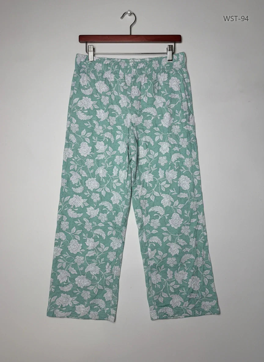 Secondhand Branded Womens Summer Trousers by DUNNES STORE, TEAL Cotton fabric, Premium condition, for Womens - Online Thrift Shop Karachi Pakistan