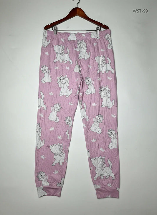 Secondhand Branded Womens Summer Trousers by Disney, Pink Viscose fabric, Premium condition, for Womens - Online Thrift Shop Islamabad Pakistan