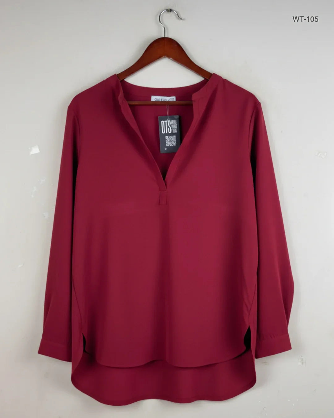 Shop Premium Womens Summer Tops by Gallery | Preloved Branded Clothes | Maroon Viscose | Women | OTS Thrift Store Karachi Pakistan