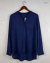 Shop Premium Womens Summer Tops by Atmosphere | Preloved Branded Clothes | Navy Blue Viscose | Women | OTS Thrift Store Lahore Pakistan