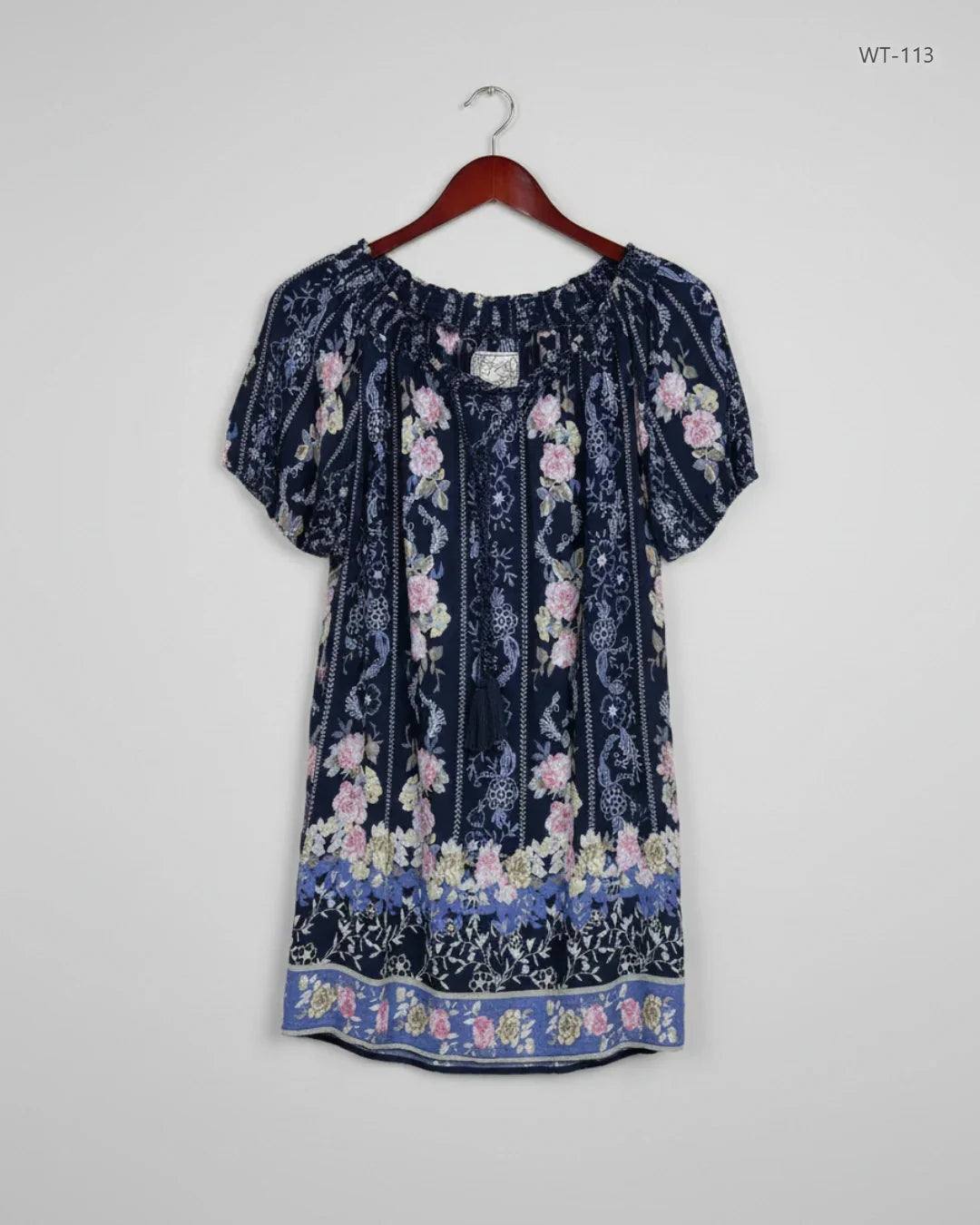 Womens Summer Tops | M&Co | Preloved Branded | Blue Cotton | Premium | OTS Thrift Store Peshawar Pakistan