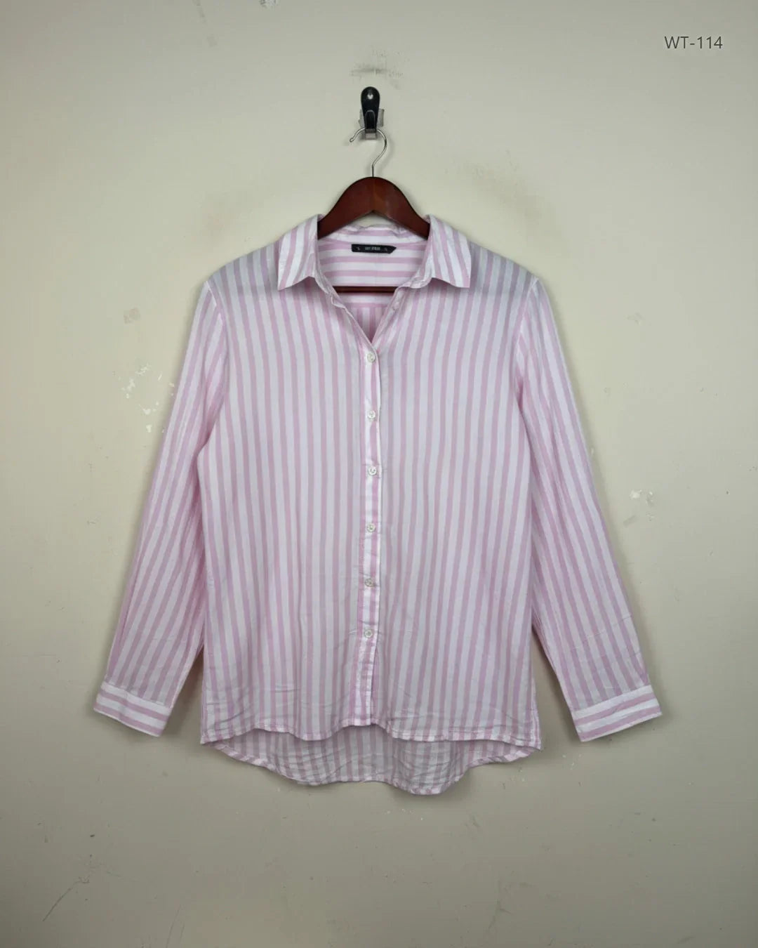 Womens Summer Tops | Dunnes | Preloved Branded | Pink & White lines Cotton | Excellent | OTS Thrift Store Karachi Pakistan