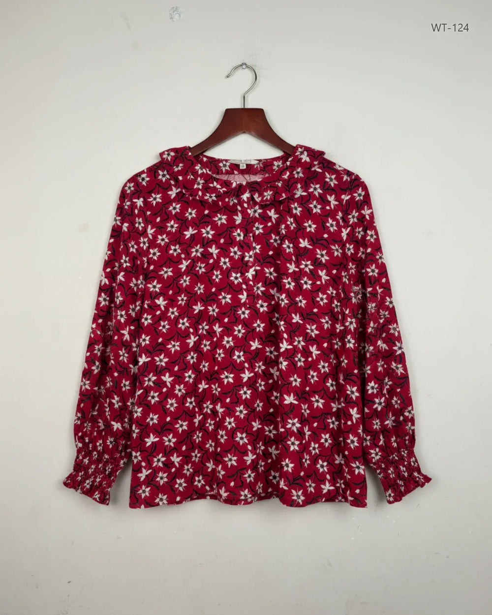 Shop Premium Womens Summer Tops by Sea Salt Crown Wall | Preloved Branded Clothes | Maroon Cotton | Women | OTS Thrift Store Islamabad Pakistan