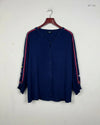 Shop Premium Womens Summer Tops by Max | Preloved Branded Clothes | Navy Blue Viscose | Women | OTS Thrift Store Peshawar Pakistan