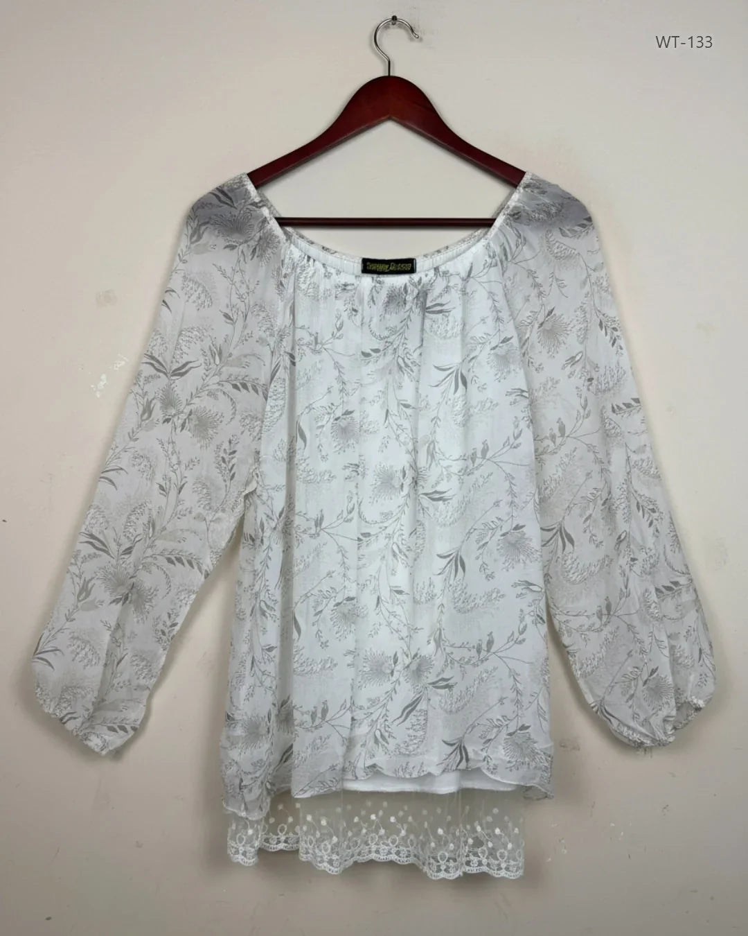 Womens Summer Tops | SUGAR CRISP | Preloved Branded | OffWhite Polyester | Premium | OTS Thrift Store Peshawar Pakistan