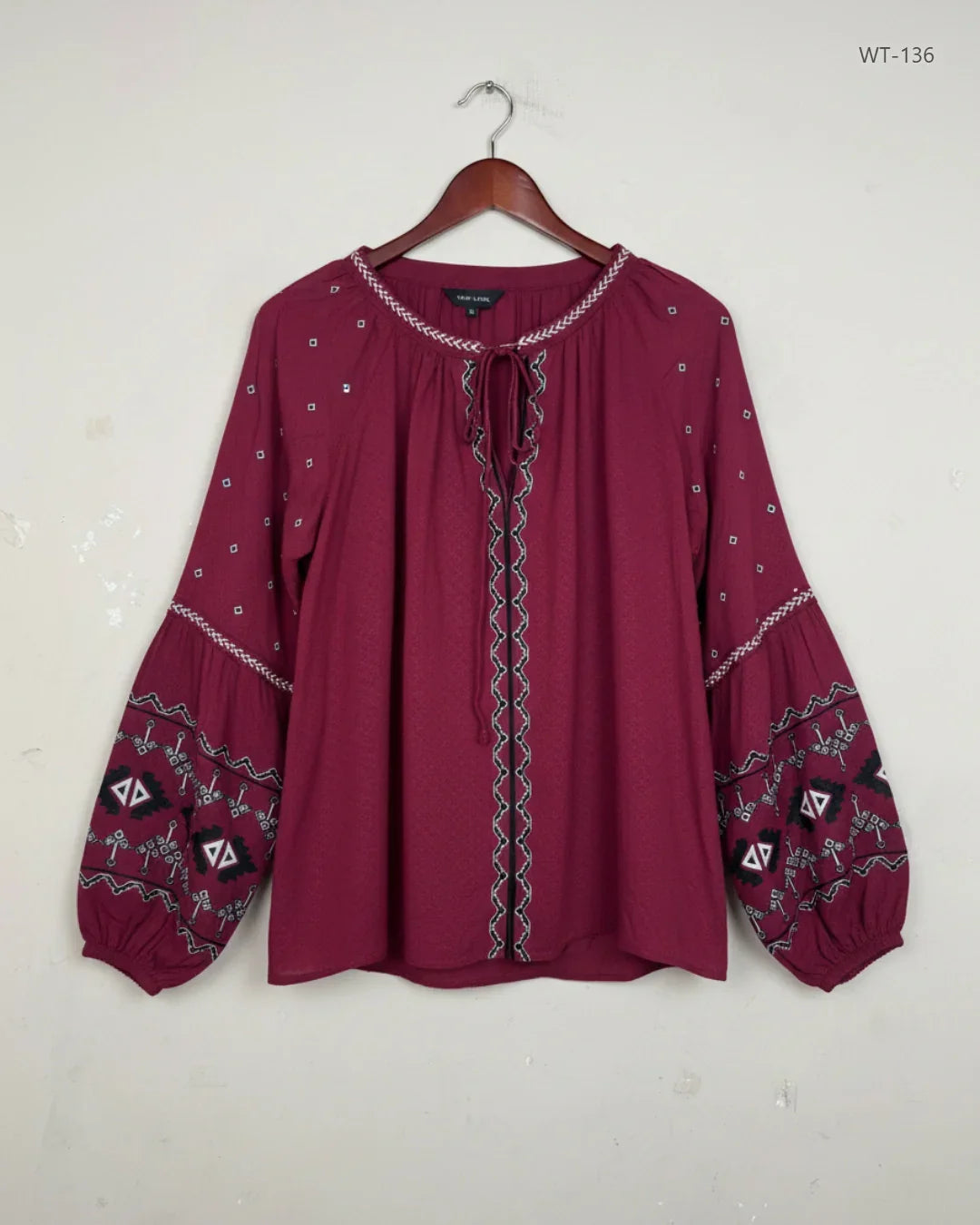 Preloved Premium Womens Summer Tops by New Look, Maroon Cotton for Women - OTS Thrift Shop Peshawar Pakistan