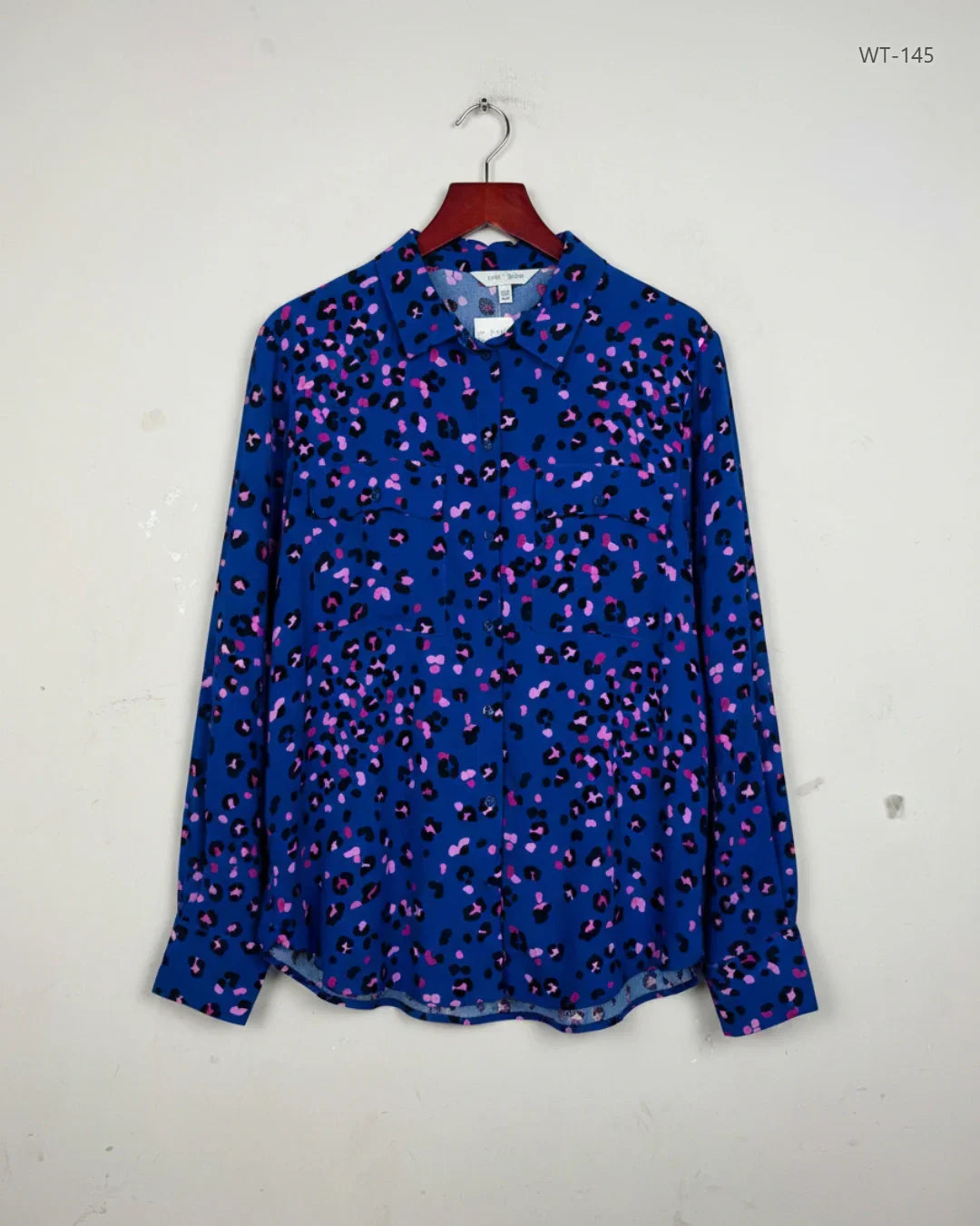 Shop Premium Womens Summer Tops by Love & Roses | Preloved Branded Clothes | Blue Viscose | Women | OTS Thrift Store Karachi Pakistan