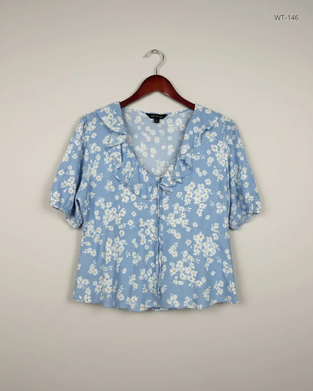 Womens Summer Tops | New Look | Preloved Branded | SkyBlue Polyester | Premium | OTS Thrift Store Peshawar Pakistan