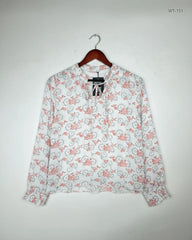 Womens Summer Tops | Per Una | Preloved Branded | White Polyester | Premium | OTS Thrift Store Islamabad Pakistan