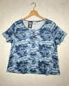 Shop Premium Womens Summer Tops by Shein | Preloved Branded Clothes | Blue Polyester | Women | OTS Thrift Store Peshawar Pakistan