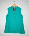 Preloved Premium Womens Summer Tops by Love21, Aqua Polyester for Women - OTS Thrift Shop Lahore Pakistan