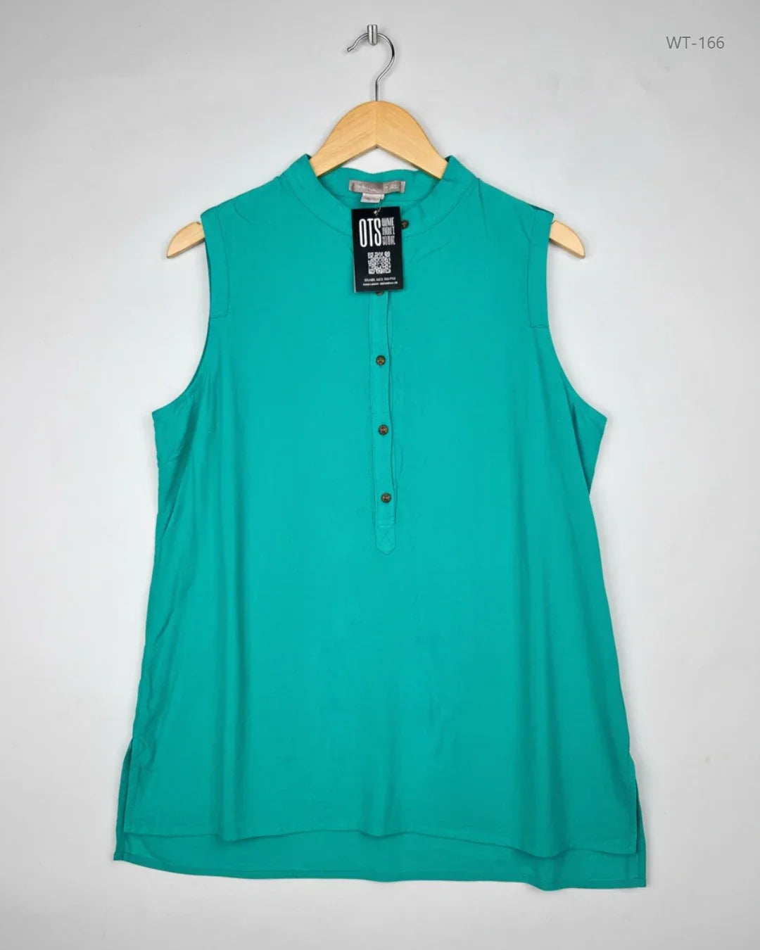 Preloved Premium Womens Summer Tops by Love21, Aqua Polyester for Women - OTS Thrift Shop Lahore Pakistan