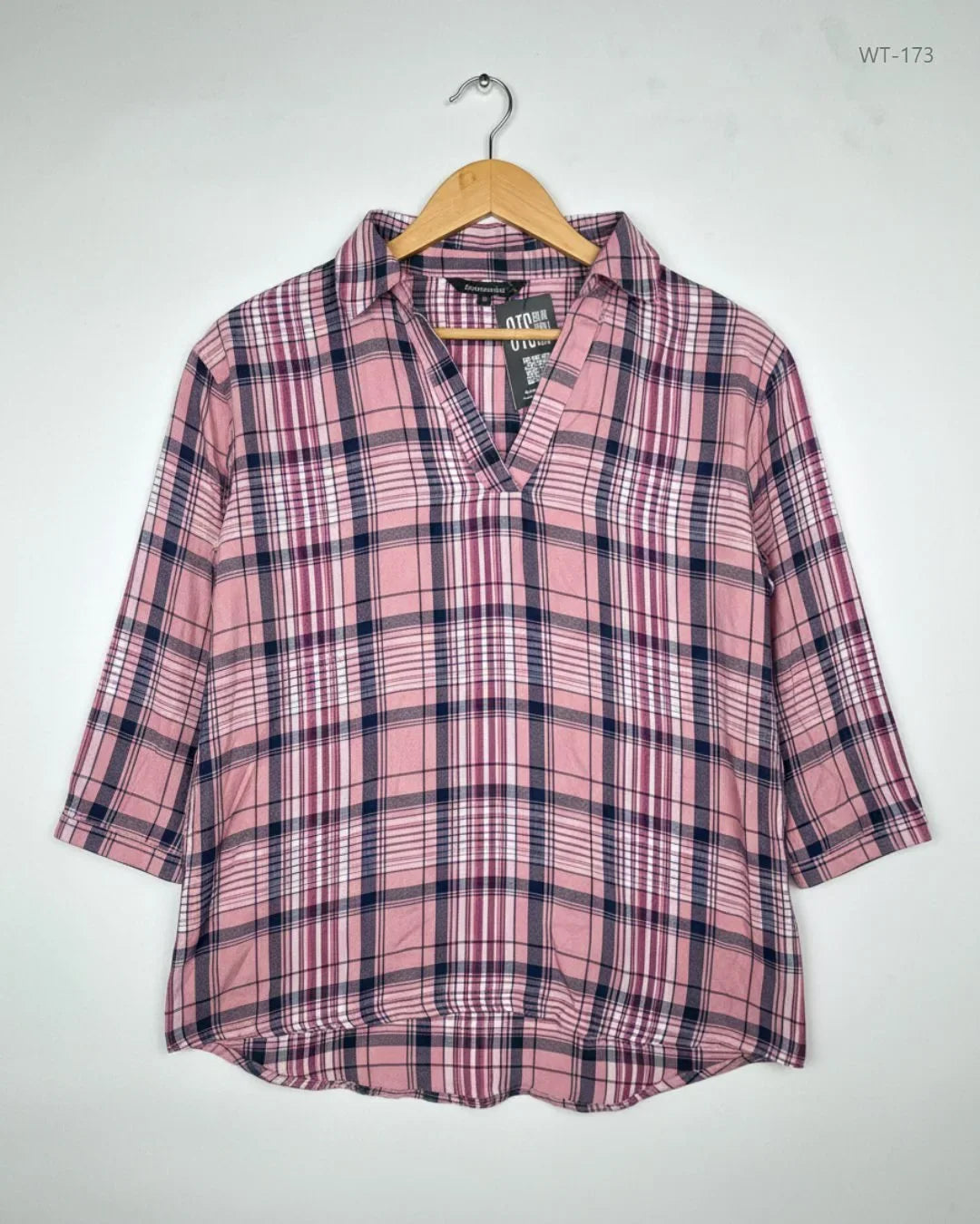 UK Imported secondhand Womens Summer Tops - Bonmarché brand, Maroon Viscose, Premium condition, for Women - Online Thrift Store Peshawar Pakistan