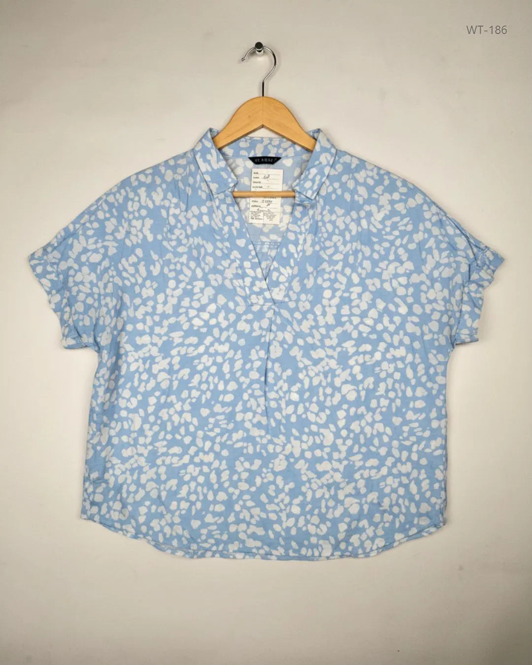 Preloved Premium Womens Summer Tops by ET-VOUS, SkyBlue Viscose for Women - OTS Thrift Shop Islamabad Pakistan