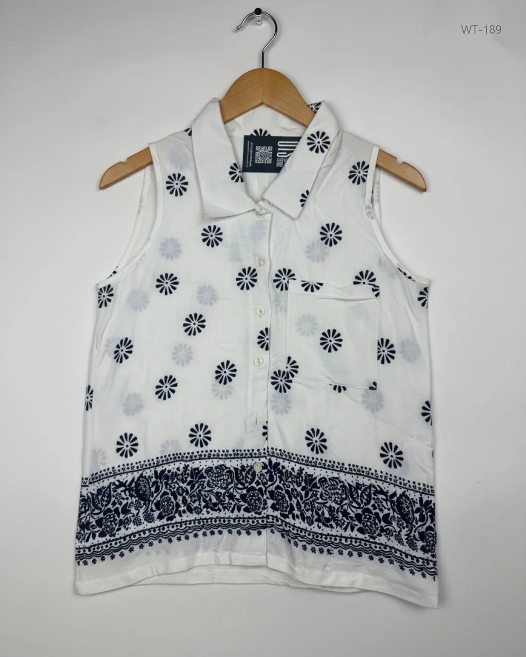 UK Imported secondhand Womens Summer Tops - ST MICHAEL brand, OffWhite Viscose, Good condition, for Women - Online Thrift Store Lahore Pakistan